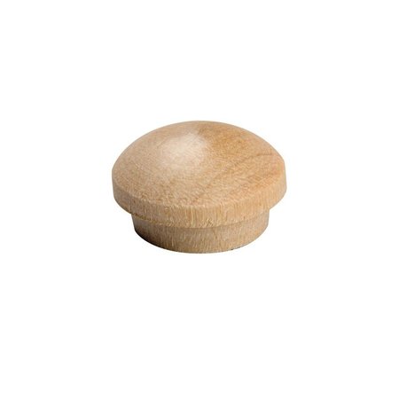 WADDELL Button Spoke Screw Plug, 3/8 in Dia, Birch, Wood 8400.38 DP OAK